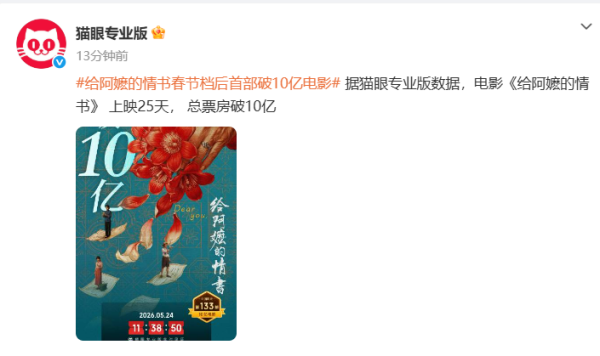 《给阿嬷的情书》观影人次破5000万