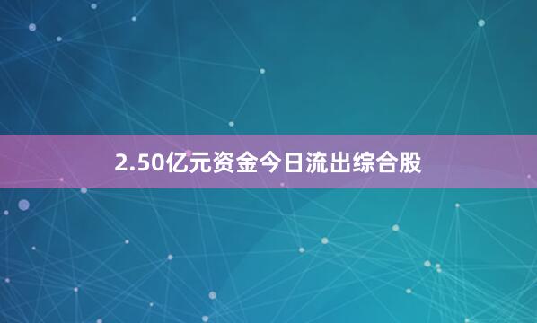 2.50亿元资金今日流出综合股
