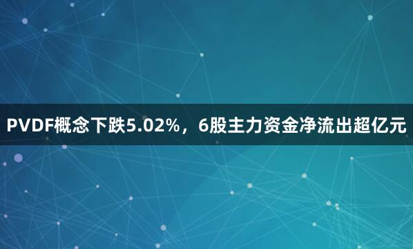 PVDF概念下跌5.02%，6股主力资金净流出超亿元