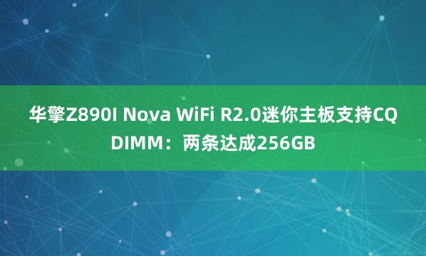 华擎Z890I Nova WiFi R2.0迷你主板支持CQDIMM：两条达成256GB