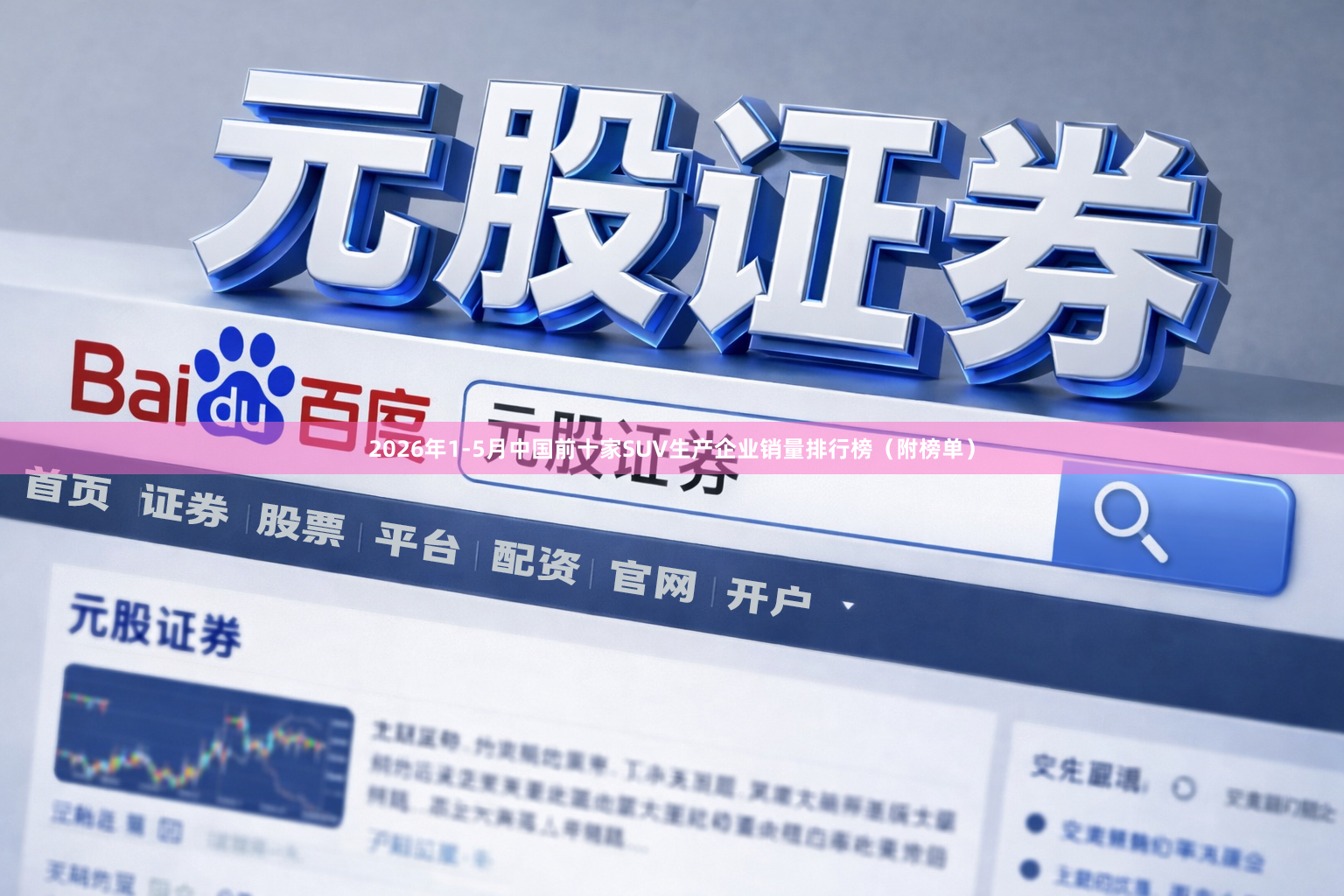 2026年1-5月中国前十家SUV生产企业销量排行榜(附榜单)