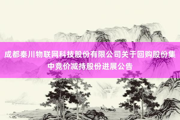 成都秦川物联网科技股份有限公司关于回购股份集中竞价减持股份进展公告