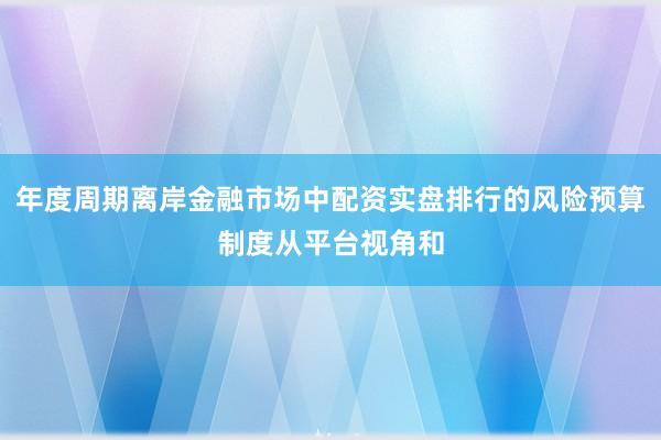 年度周期离岸金融市场中配资实盘排行的风险预算制度从平台视角和
