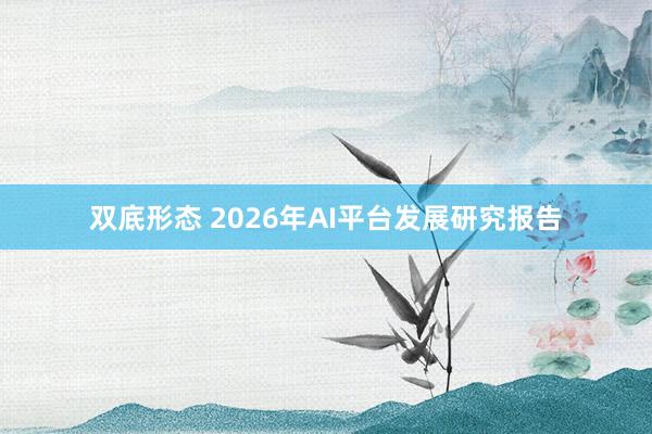 双底形态 2026年AI平台发展研究报告